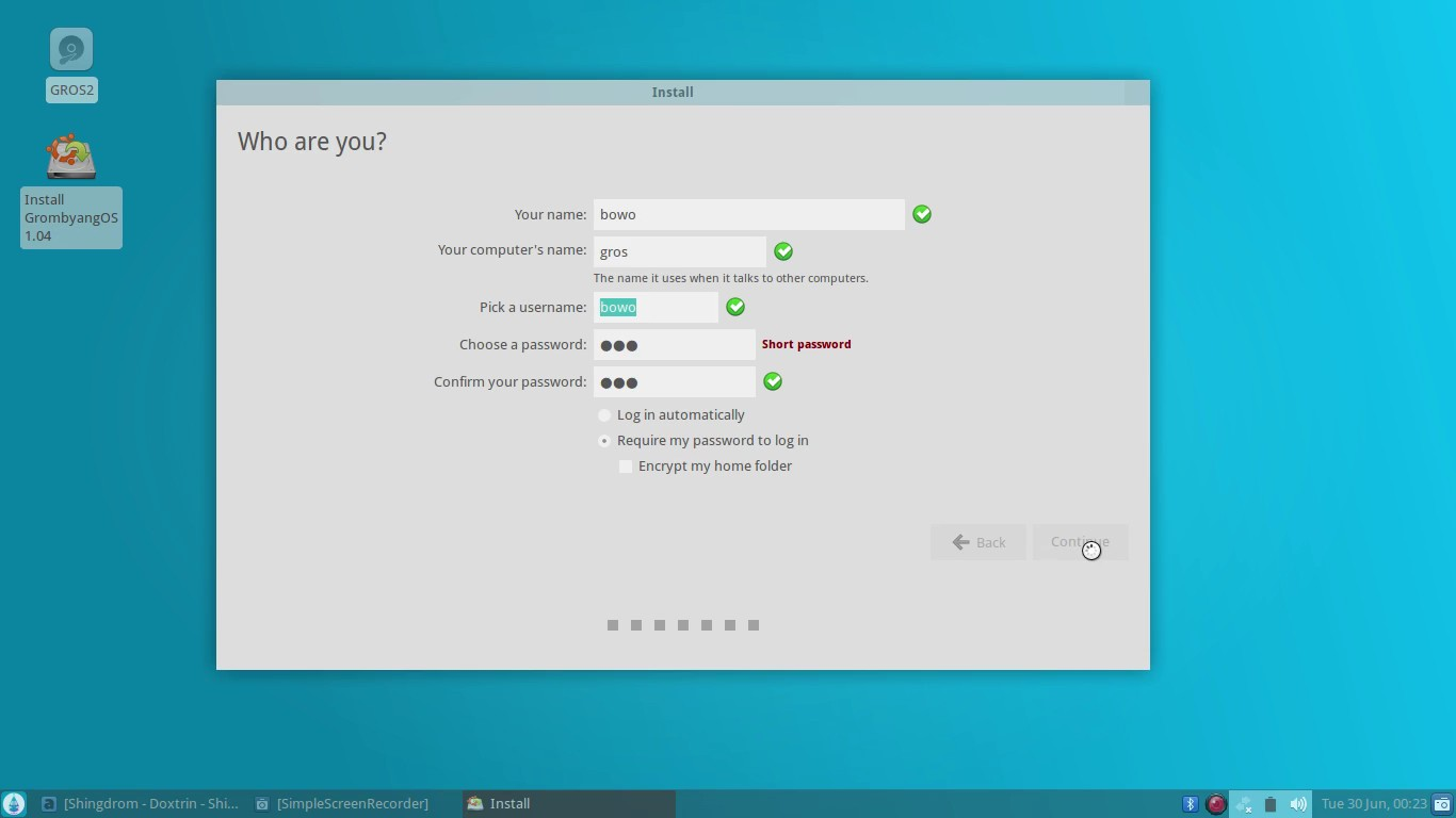 Konfigurasi User Password grombyangOS